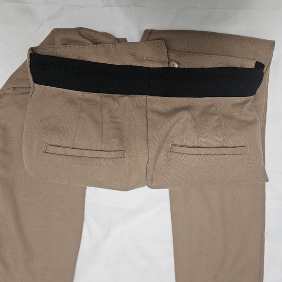 Womens High Rise Tan Zara Pants With Elastic! - Picture 5 of 8